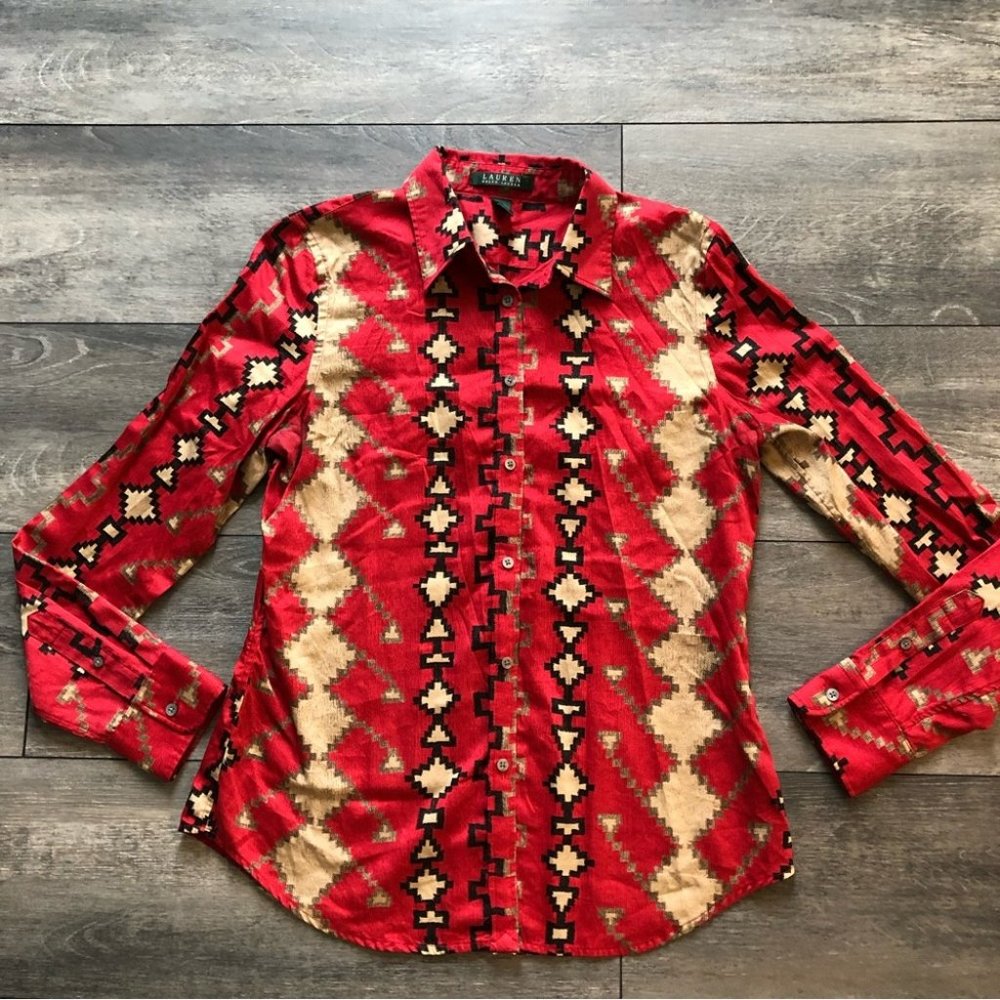 RALPH LAUREN silky soft button down shirt
